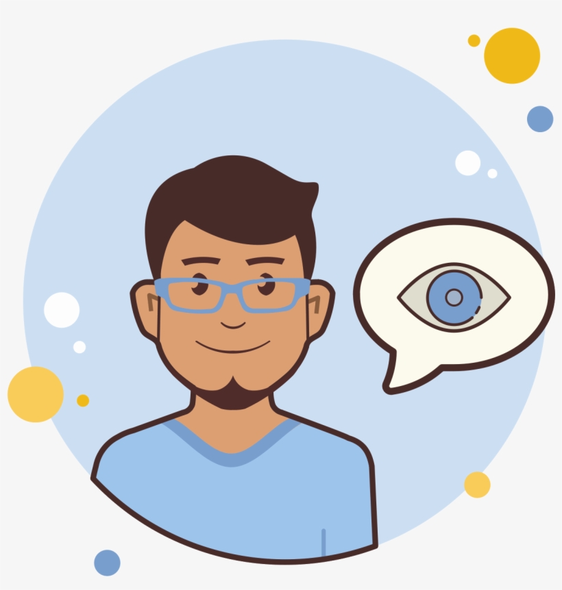 Man In Blue Glasses Eye Icon - Man, transparent png #804834