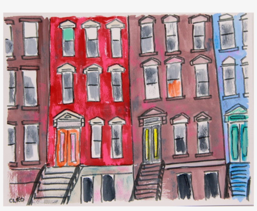 Jpg Free Download Abstract New York City Brownstone - Brownstone Building Restore, transparent png #805396