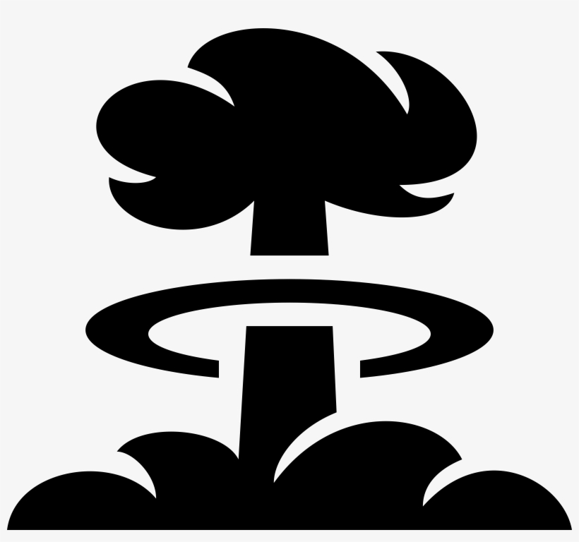 Clipart Of Atomic, Cloud Burst And Cloud Png - Mushroom Cloud Clipart Black And White, transparent png #805478