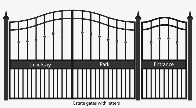 Estate Steel Gates With Letters - Steel Bar Gate Design, transparent png #805523