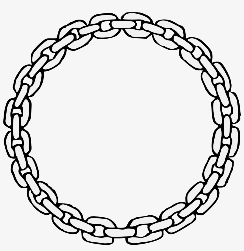 Annulet Of Chain - Deco Border Circle Frame Vector, transparent png #805889