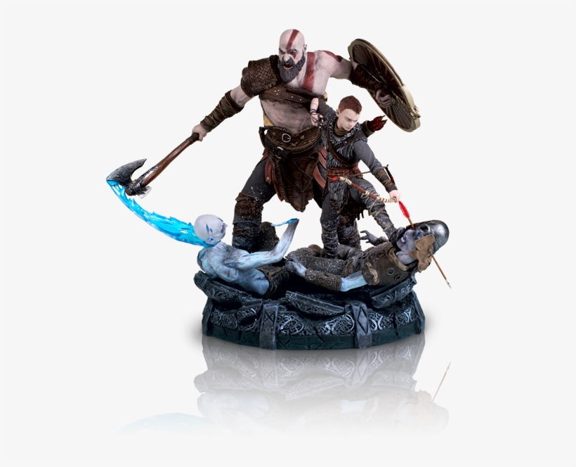 9” Kratos & Atreus Statue - God Of War 4 Collector's Edition, transparent png #806353