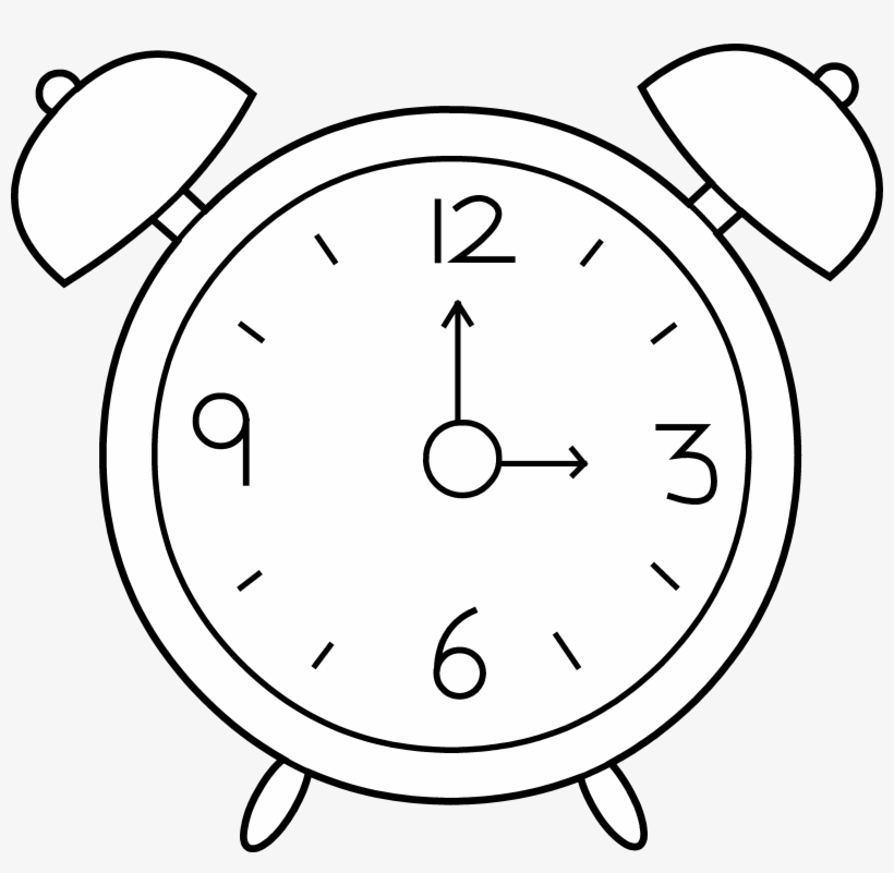 Free Clip Art Clock Cmsalmon - Coloring Page Of Clock, transparent png #806459