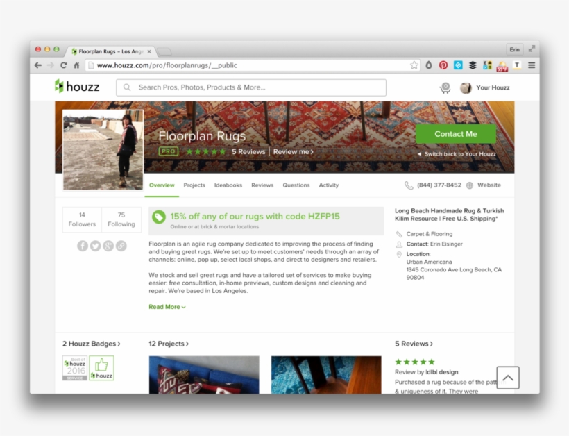 Floorplan Rugs Awarded Best Of Houzz - Web Page, transparent png #807865