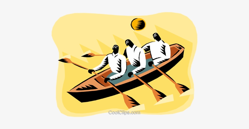 Men In A Rowboat Royalty Free Vector Clip Art Illustration - Man, transparent png #807982