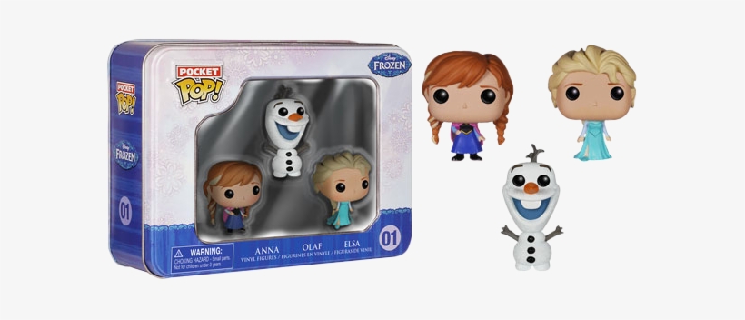 Elsa, Anna And Olaf Pocket Pop 3-pack Tin - Funko Frozen Pocket Pop! Mini Vinyl Figure Tin (3-pack), transparent png #808567