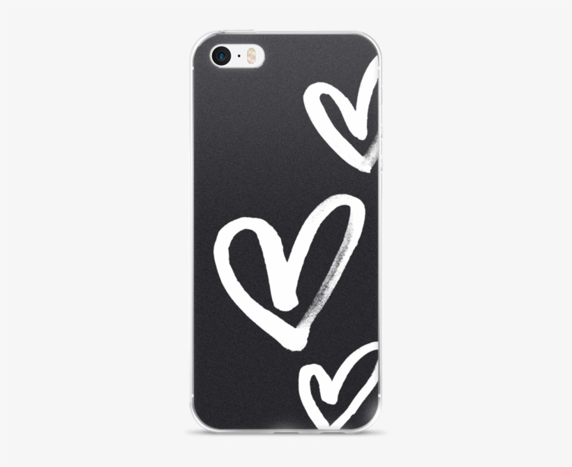 Hearts On Black Iphone Case - Iphone, transparent png #808638