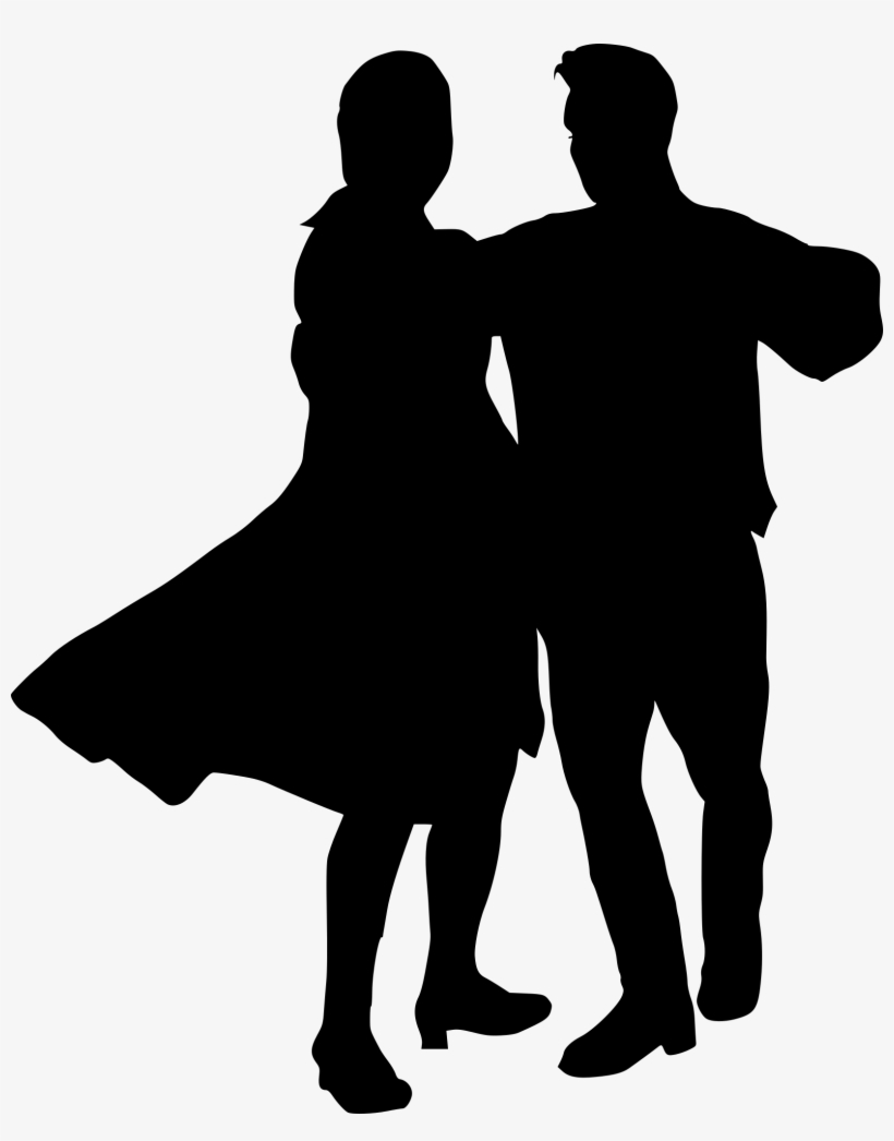 Free Download - Silhouette Transparent Vector Dancing Couple, transparent png #808734