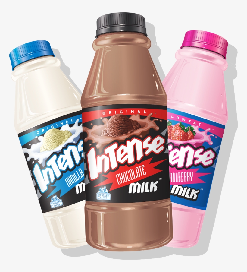 Vanilla, Chocolate, And Strawberry Intense Milk - Vanilla Chocolate Strawberry Milk, transparent png #808777