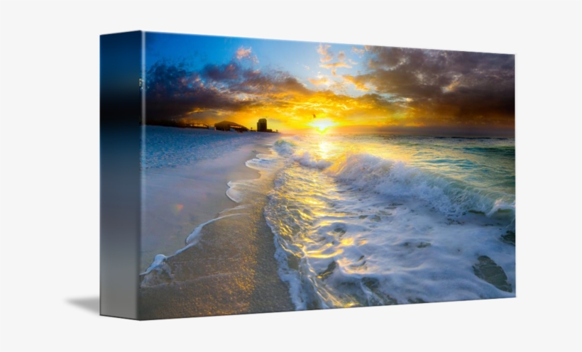 Beautiful Landscape Photography Beach Sunrise By Eszra - Beach Landscape Photography Golden Ocean Sunset, transparent png #809108