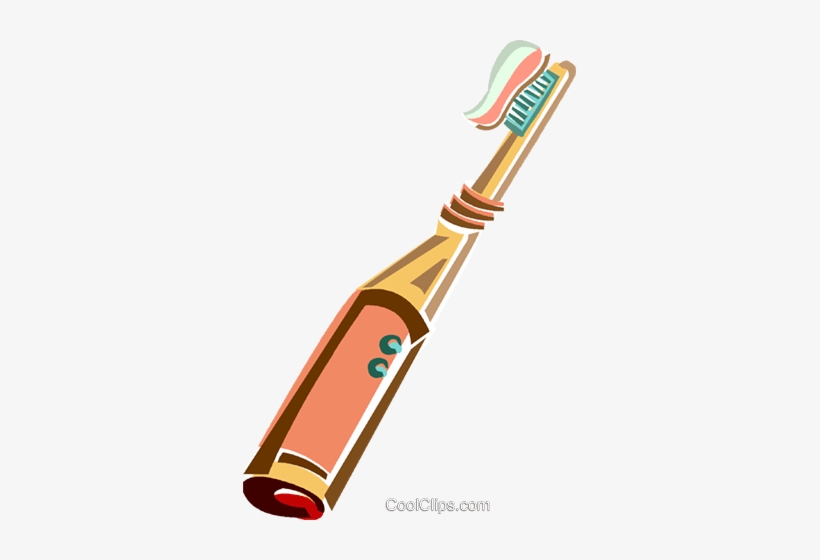 Electric Toothbrush Royalty Free Vector Clip Art Illustration - Electric Toothbrush Transparent Background, transparent png #809819