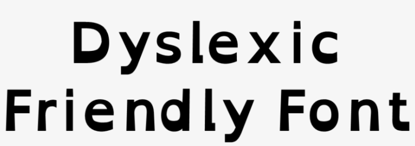 Dyslexia Font - Black-and-white, transparent png #8000305