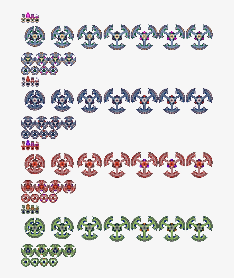 Ships Saucer - Alien Ship Sprite Sheet, transparent png #8001164