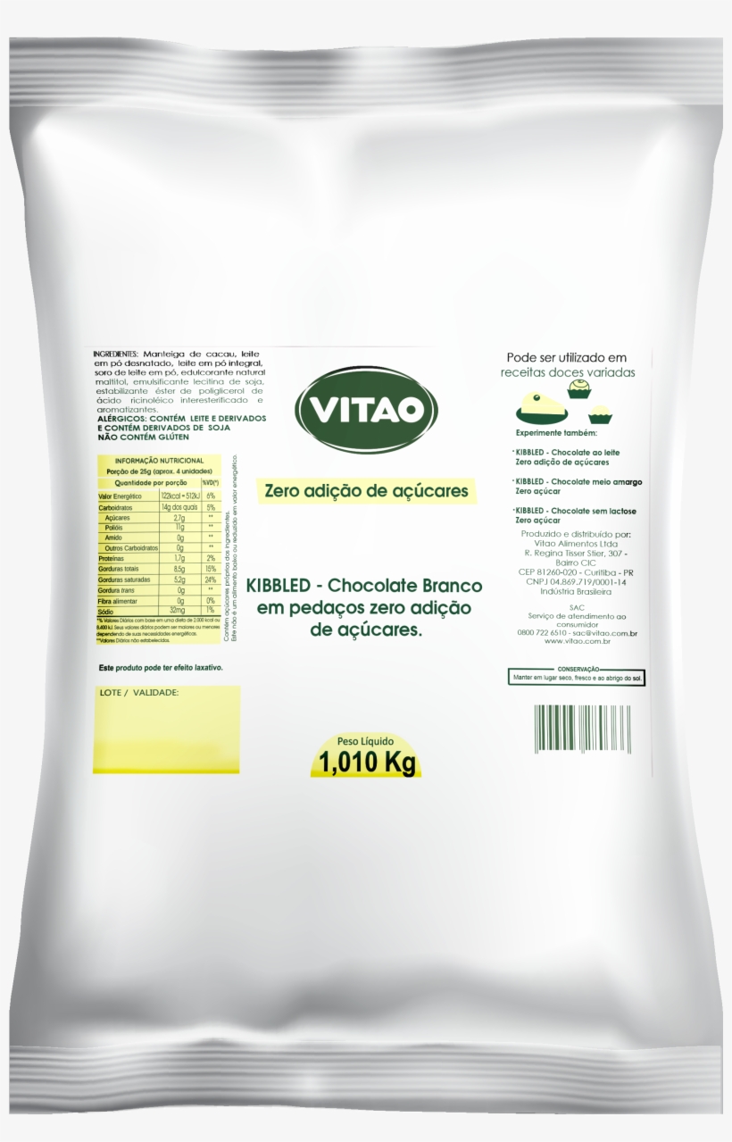 Chocolate Branco Em Pedaços Zero Adição De Açúcares, transparent png #8002941