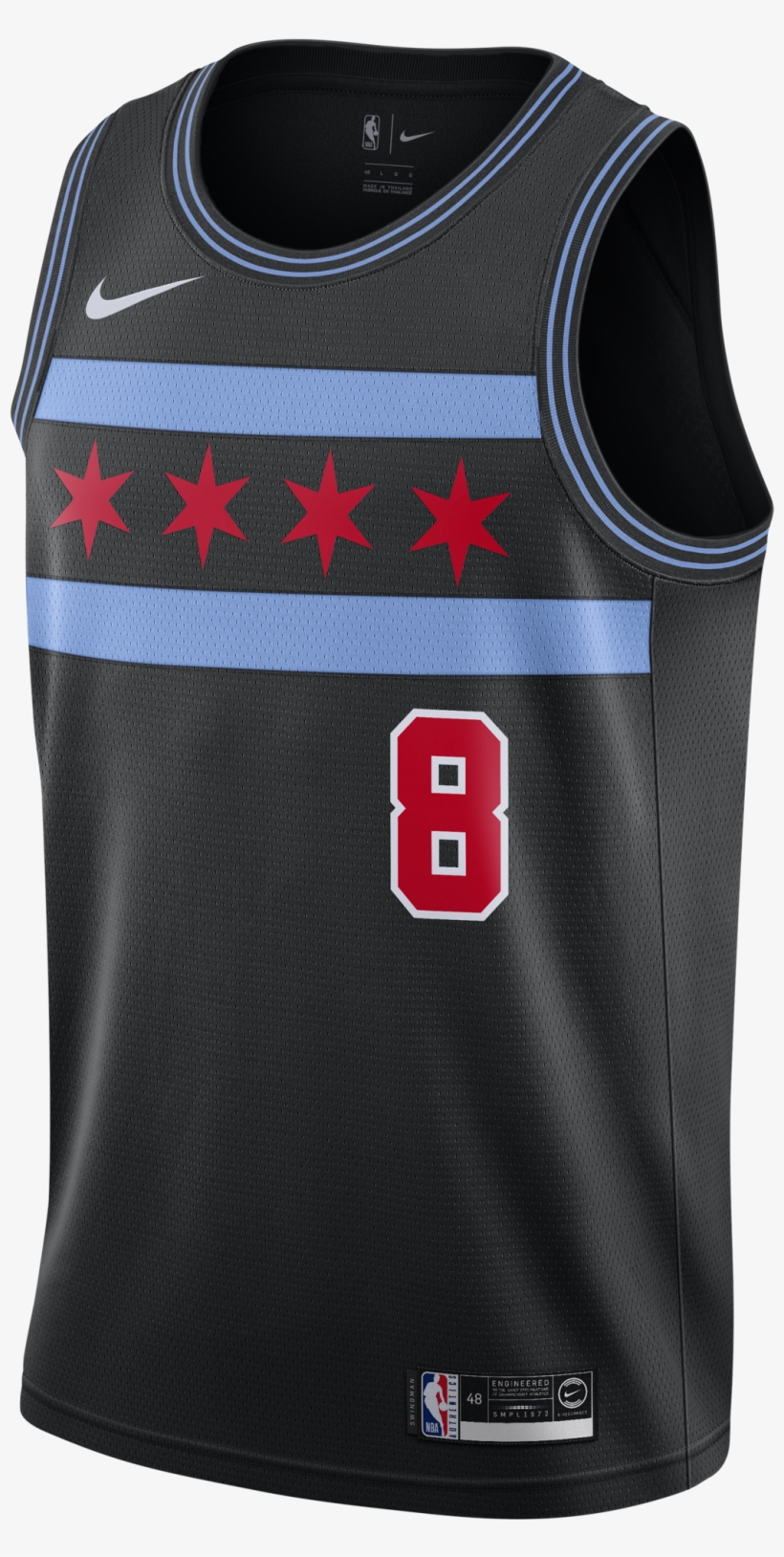 Nike Nba Chicago Bulls Zach Lavine Swingman Jersey - Chicago City Edition Jersey, transparent png #8002996