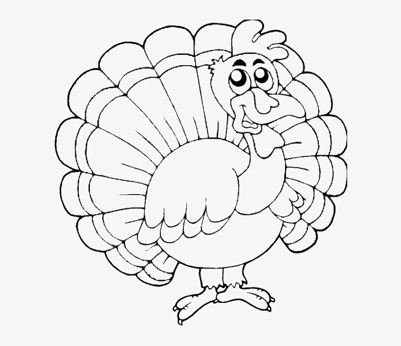 Turkey Happy Thanksgiving Coloring For Kids Thanksgiving - Coloring Pages Of A Turkey Thanksgiving, transparent png #8003111