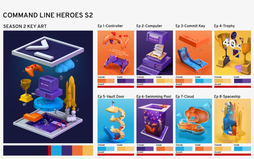 Season Two Of Command Line Heroes Has A More Colorful, - Cartoon, transparent png #8003463