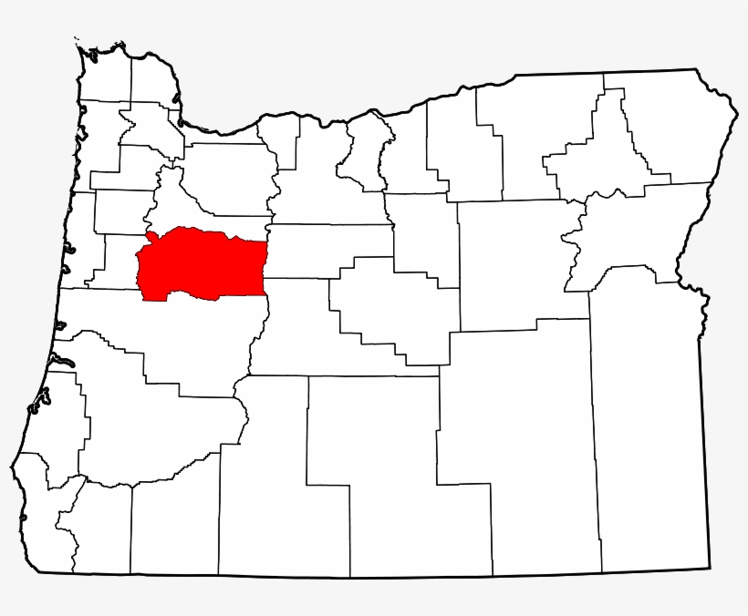 Map Of Oregon Highlighting Linn County - Linn And Benton County Map, transparent png #8003975