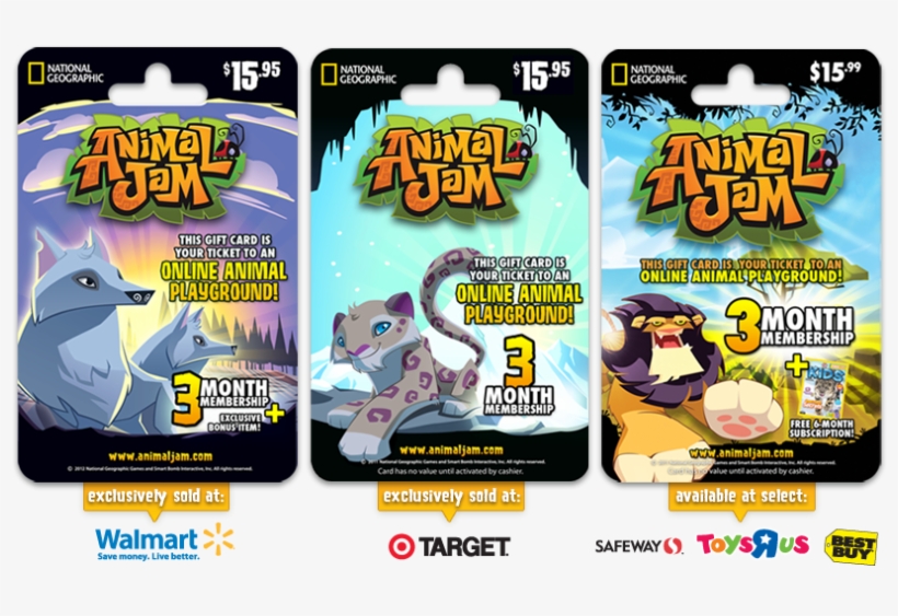 Here Are Animal Jam Memberships* - Animal Jam Gift Cards - Free Transparent  PNG Download - PNGkey