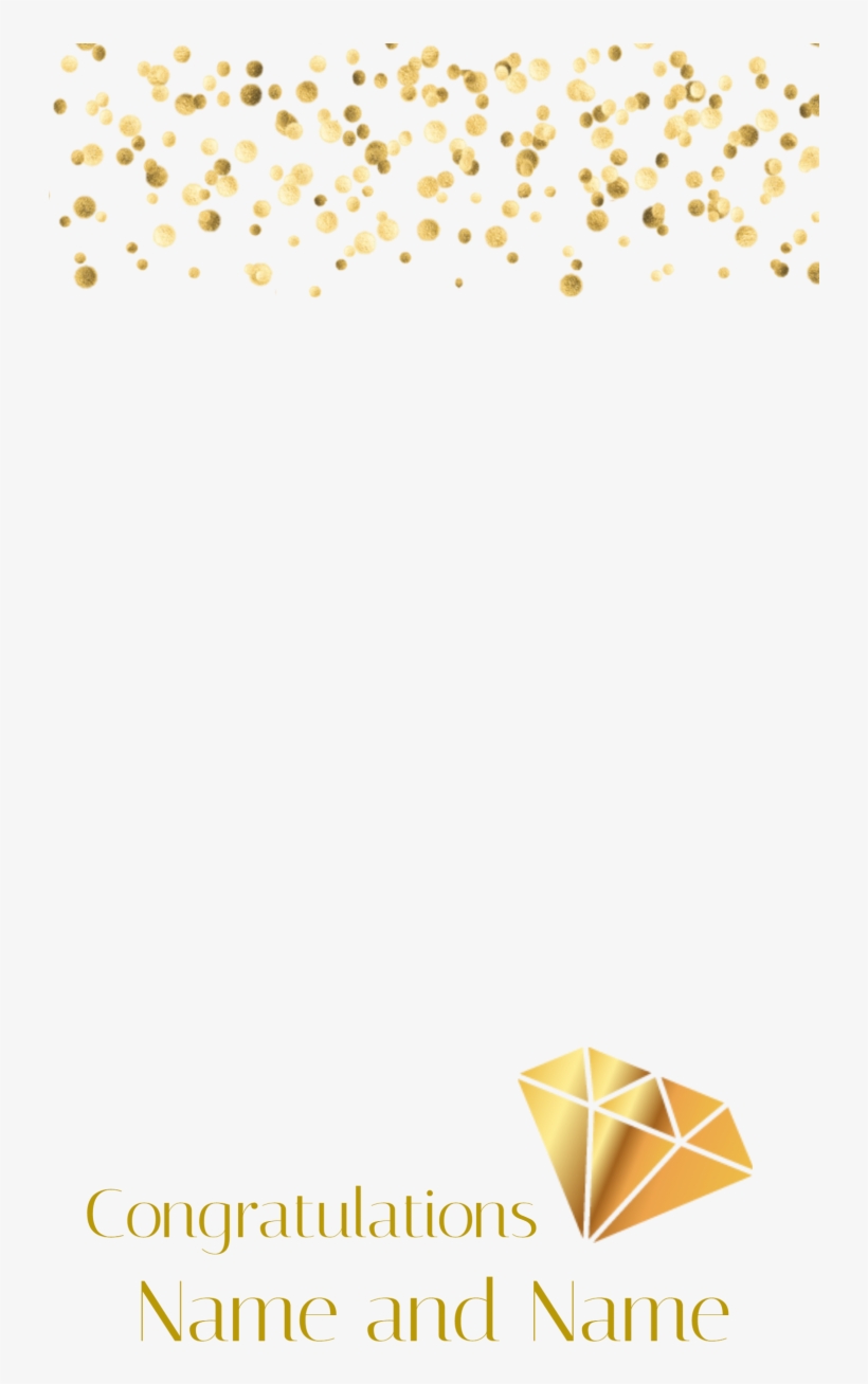 Fresh Snapchat Filter Template - Transparent Gold Confetti Background, transparent png #8004737