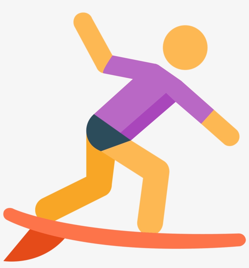 The Icon Is A Picture Of A Man On A Surfboard, To - Cuales Son Los Deportes Acuaticos, transparent png #8006133