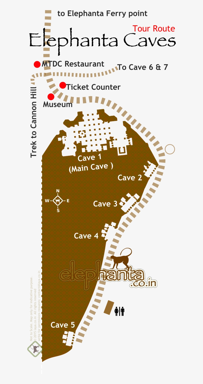 Elephanta Caves Excursion Route - Elephanta Caves Map, transparent png #8006638