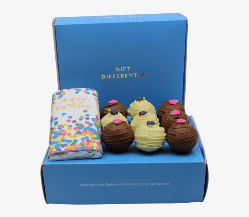 Happy Birthday Gourmet Cake Pop Gift Box - Chocolate, transparent png #8006837