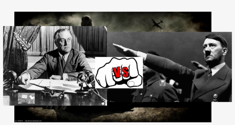 Fdr Gave His Freedom Speech Hitler Gave His May Day - Hitler Vs Fdr, transparent png #8007115