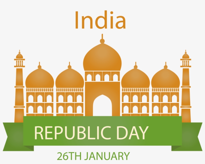 India Republic Day Taj Mahal Vector Png - Transparent Indian Republic Png, transparent png #8007932