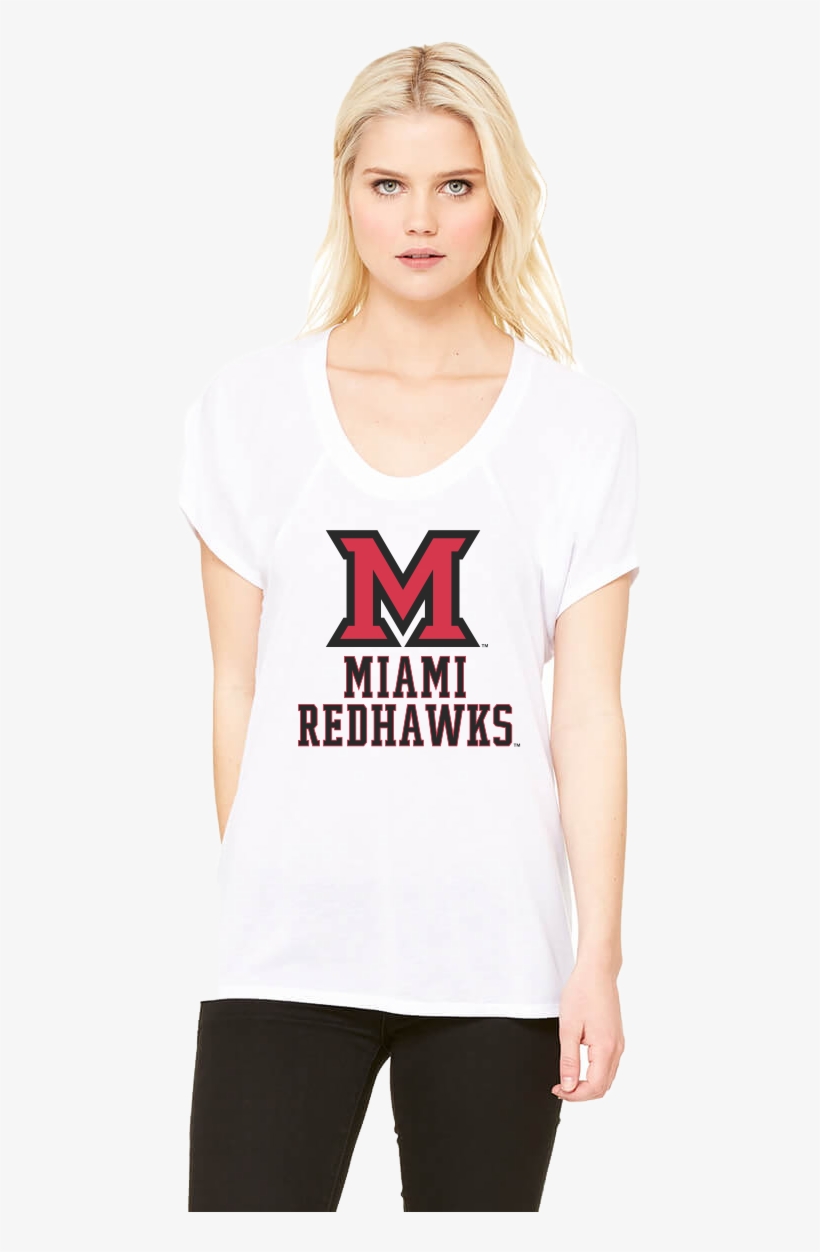 Miami University Redhawks Women's Flowy Raglan Tee - Photo Shoot, transparent png #8008162