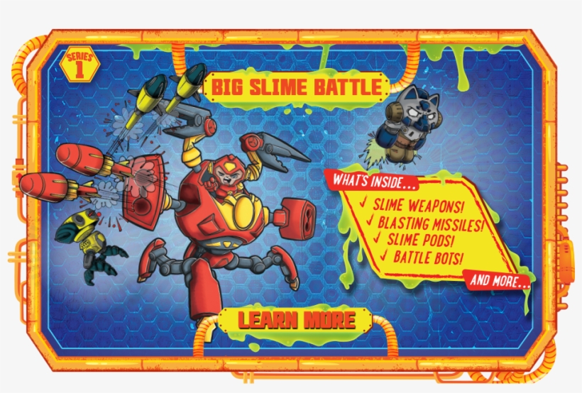 Ready2robot Big Slime Battle - Cartoon, transparent png #8008492