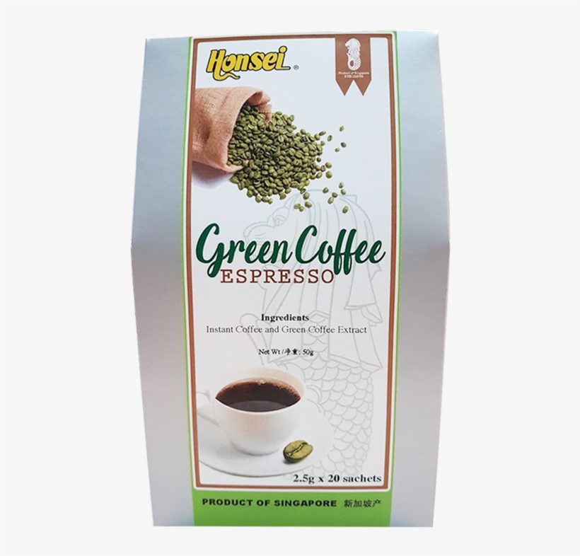 Honsei Green Espresso Coffee Instant Coffee Powder - Roasted Grain Beverage, transparent png #8008880