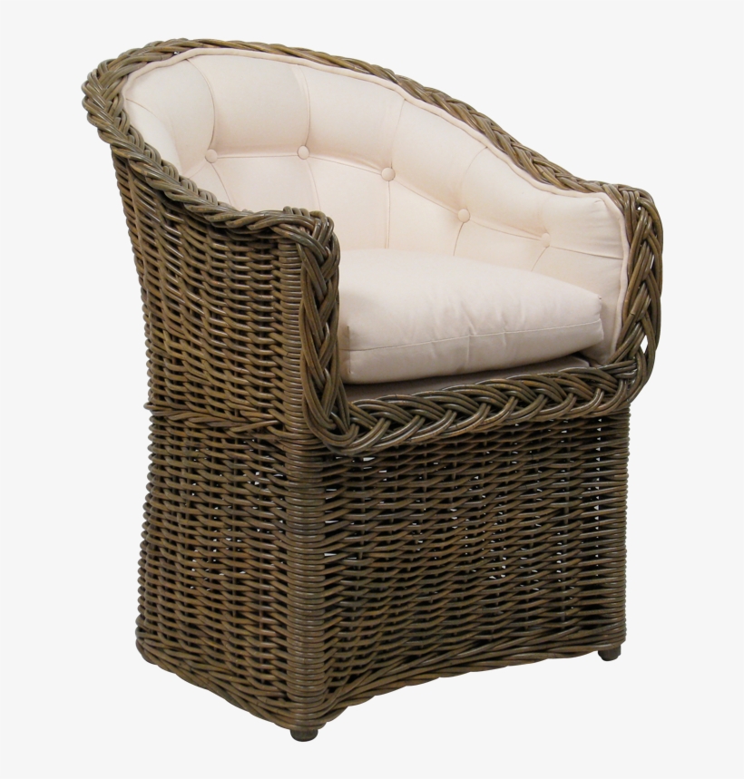 Bowed Front Dining Chair - Wicker, transparent png #8010037