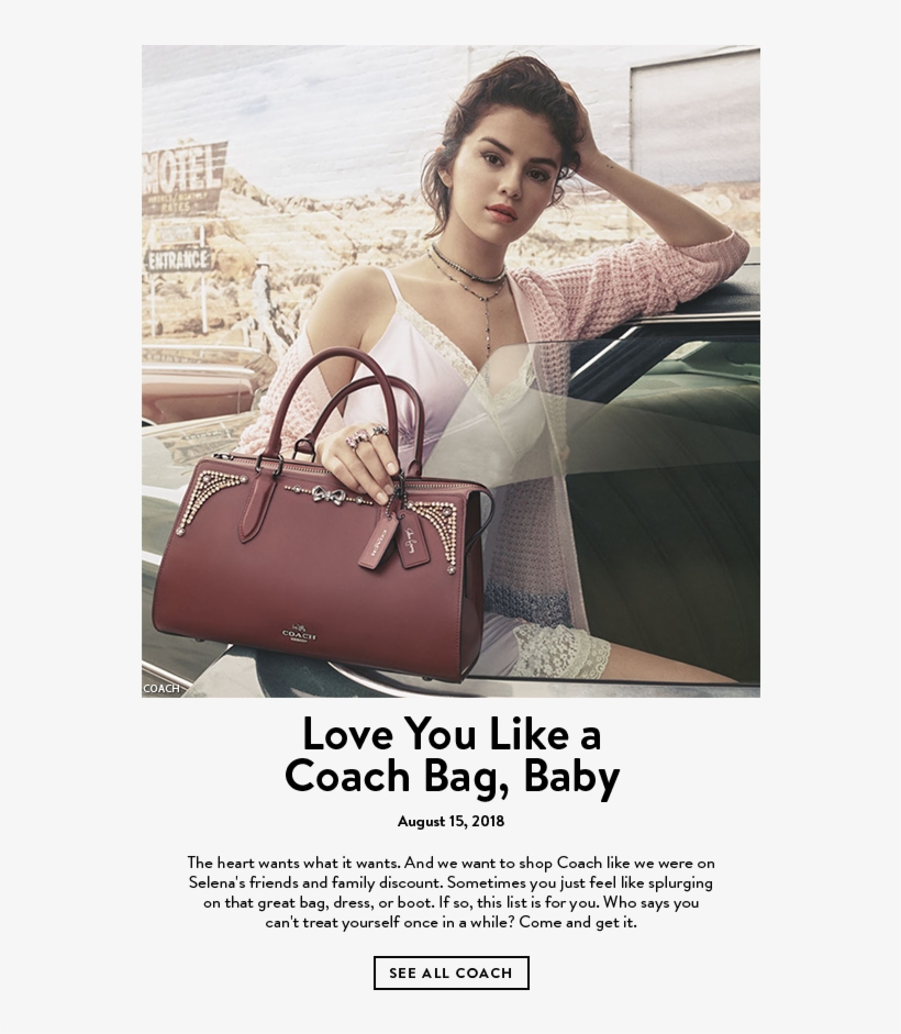 80d54596 E91a 40e8 8e3f 959b002571a3 - Selena Gomez And Coach, transparent png #8010069