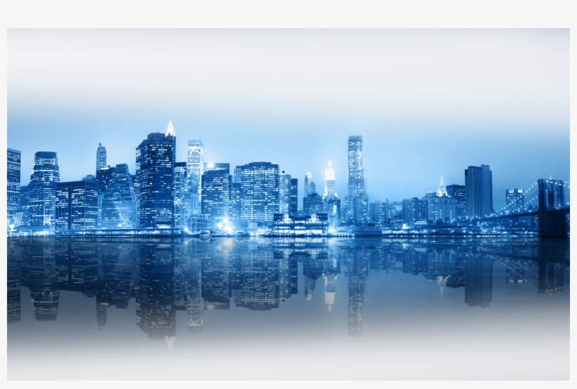 New York City Skyline Blue, transparent png #8010150