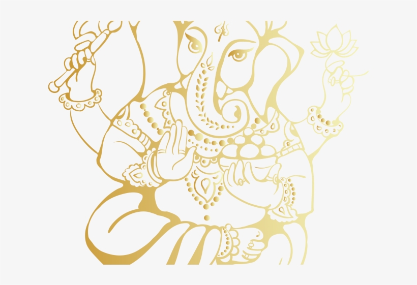 Eye Clipart Ganpati - Lord Ganesha Drawing Big, transparent png #8010444