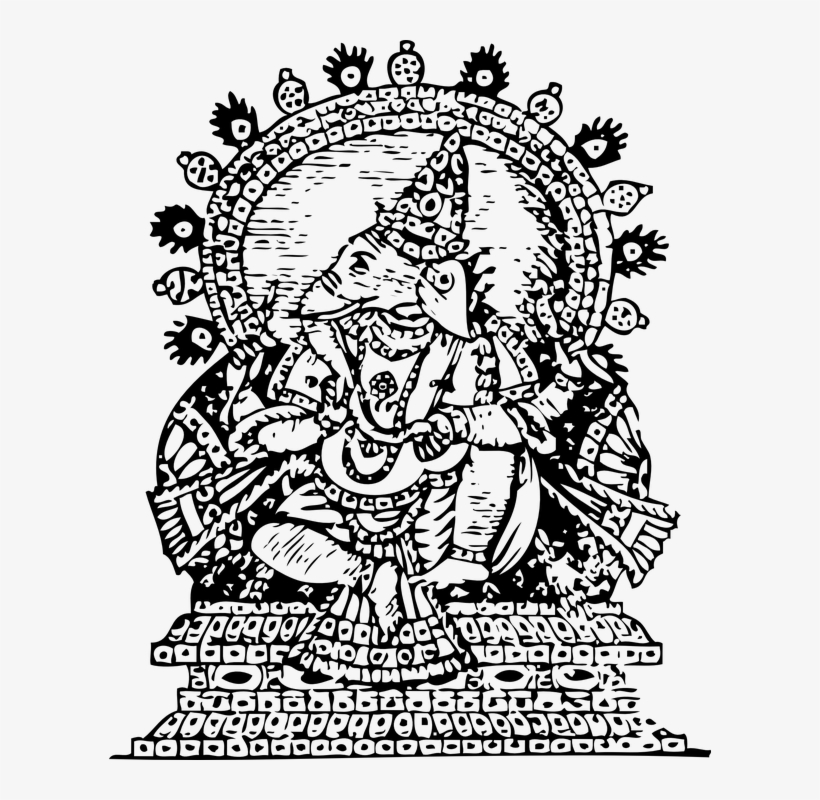 Ganesha, God, Lord, Indian, Hindu, Overcoming - Ganesh Clip Art, transparent png #8010585