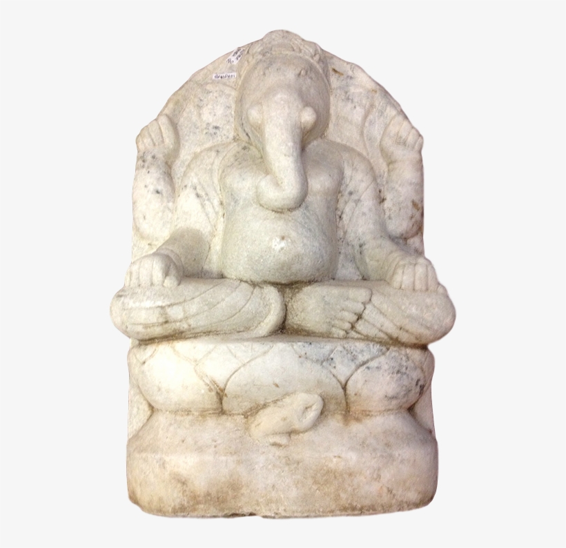 Antique Ganesh Ganpati Marble - Stone Carving, transparent png #8010766
