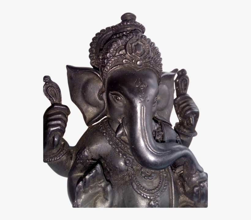 Lord Ganesh Ji Black Murti - Statue, transparent png #8010922