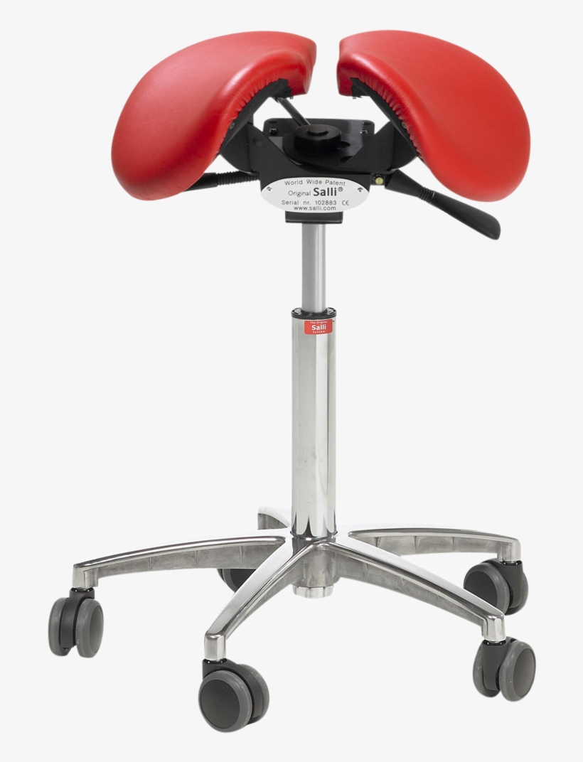 Front View Red - Split Saddle Chair, transparent png #8011007