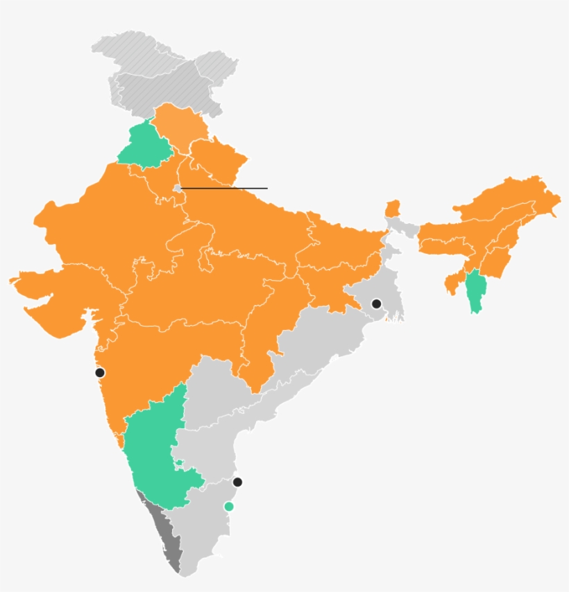 Can Bjp Retain Its Saffron Spread - Government In Indian States, transparent png #8011058