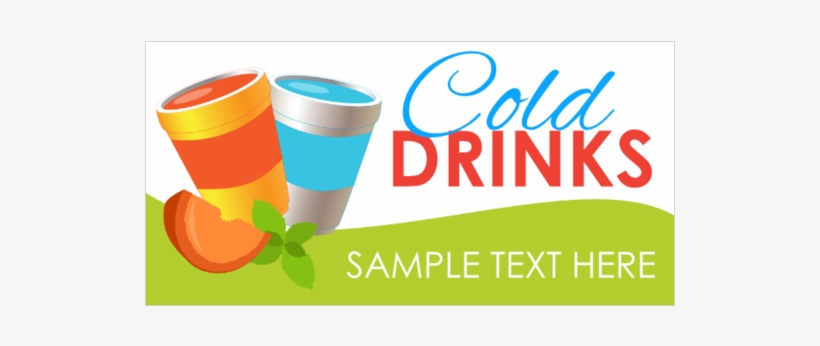 Cold Drinks Basic Vinyl Banner - Graphic Design, transparent png #8011101