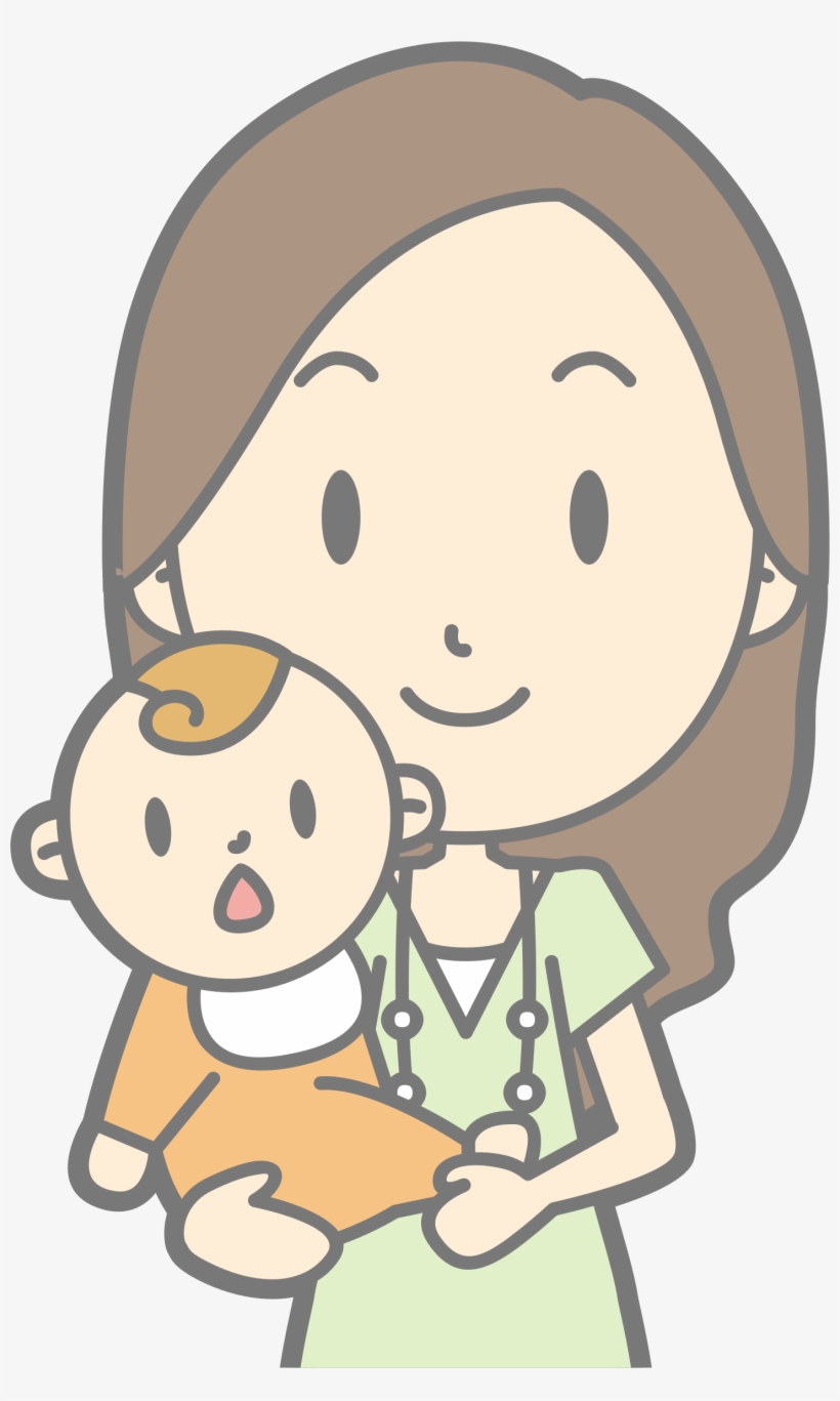 Big Image - Mother And Baby Drawing, transparent png #8011439