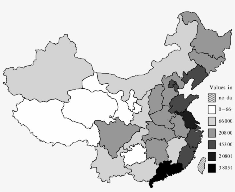 Value Of Imported And Exported Commodities, China, - Map Of China, transparent png #8011528