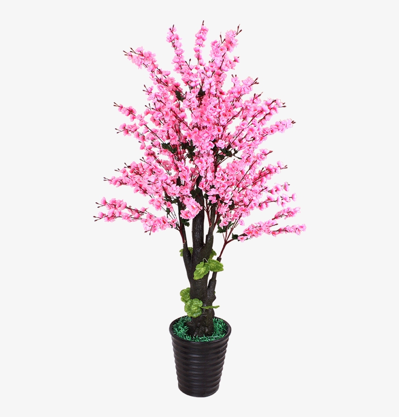 False Peach Flower Simulation Plant Floor Pot Peach - Peach Blossom Flowers Tree Png, transparent png #8013312