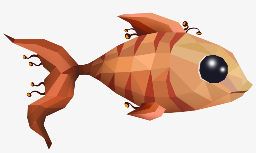 Golden Acid Fish - - Fish 2d Png, transparent png #8013750
