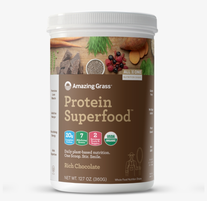 Protein Superfood Rich Chocolate - Amazing Grass Protein Superfood, transparent png #8014432