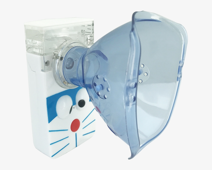 Doraemon Cartoon Mini Portable Mesh Battery Nebulizer - Electric Fan, transparent png #8014710