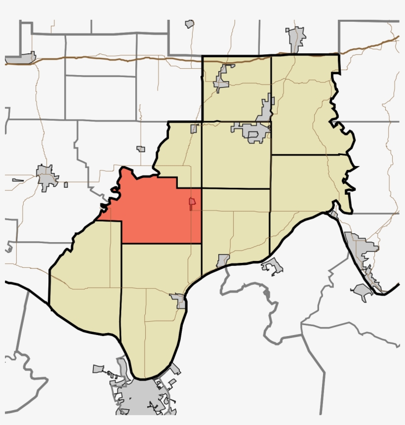 Spencer County Townships Map In 1860, transparent png #8014714