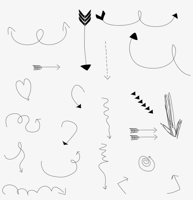 Free Png Download Doodle Arrow Png Images Background - Doodle Art Panah, transparent png #8016632